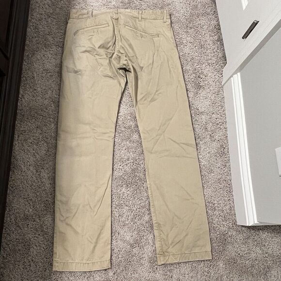 J. Lindeberg Pants Mens 34x32 DAMON Regular Fit Khaki Self Edge Twill - Picture 6 of 9